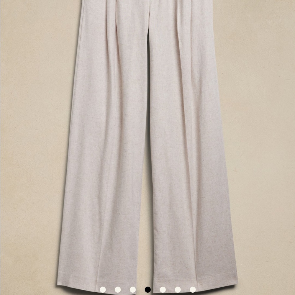 3-piece piece Banana Republic Suit Linen Wide-Leg Pants and Blazer size 16 - Picture 3 of 12